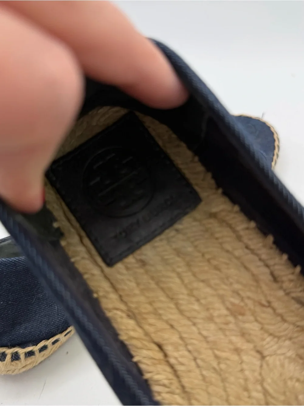 Tory Burch Denim Slip On Espadrilles size 7.5